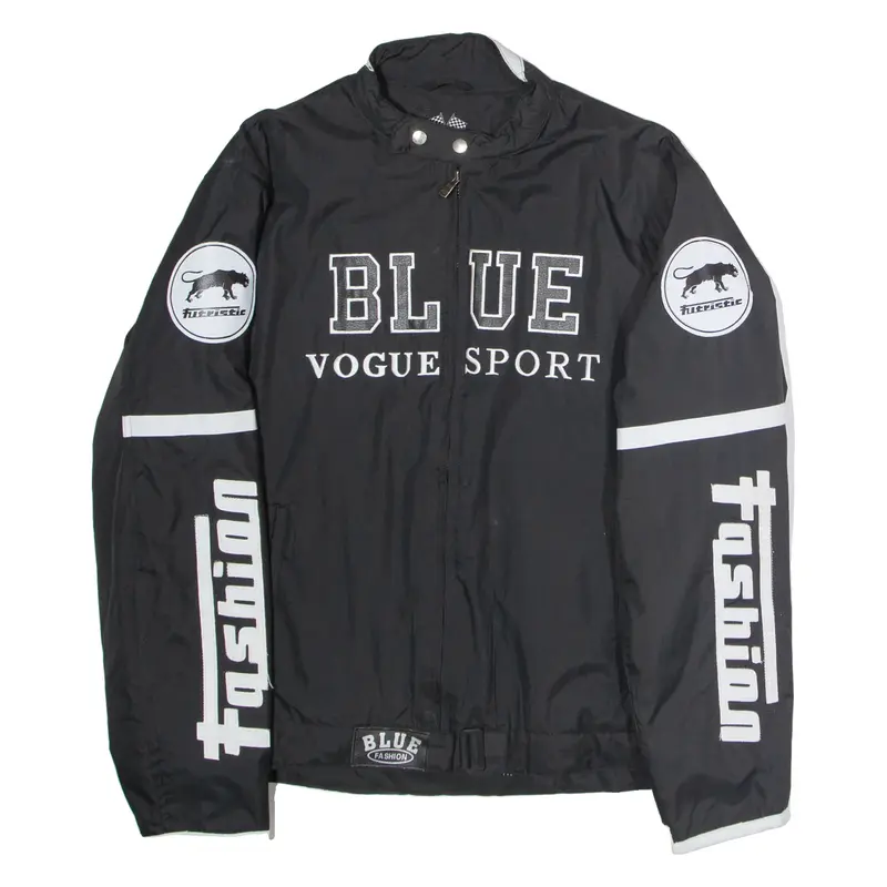 RACE CAR Blue Vogue Sport Mens Biker Jacket Black L