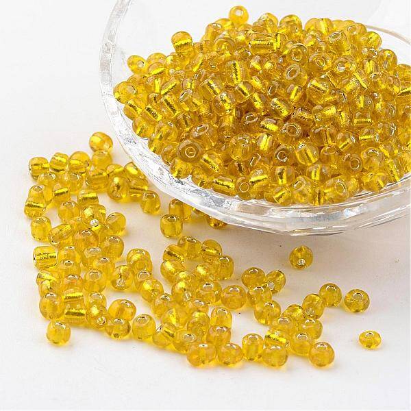 6/0 Round Silver Lined Round Hole Glass Seed Beads