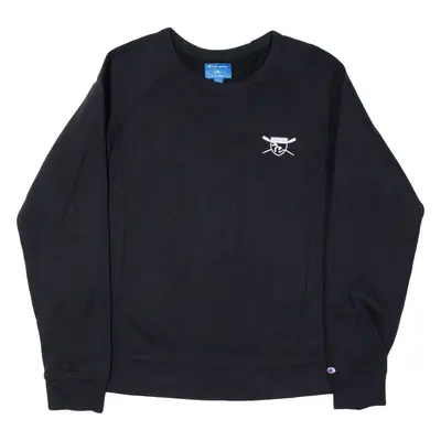 CHAMPION Crew Sweatshirt Black Womens L