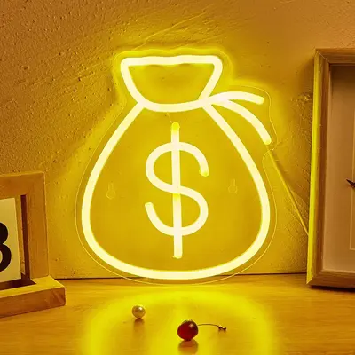 Creative LED Decorative Neon Sign, Purse Shaped Ambient Night Light, Indoor Decor Lamp, Decorative LED Light for Home Room Wa...