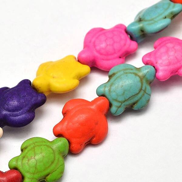Dyed Synthetic Turquoise Beads Strands