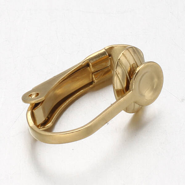 Ion Plating(IP) 304 Stainless Steel Clip-on Earring Findings