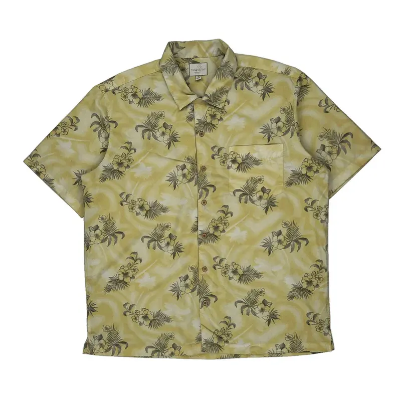 Trader Bay Hawaiian Shirt - XL Beige Cotton