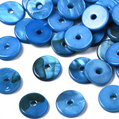 Spray Painted Natural Freshwater Shell Beads