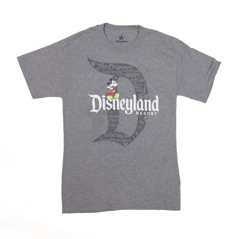DISNEY Disneyland Resort T-Shirt Grey Short Sleeve Womens S