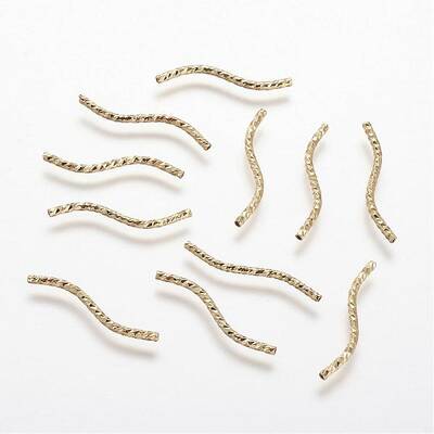 Rack Plating Brass Tube Beads