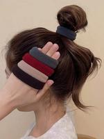 Women's Solid Hair Tie, Casual Simple Hair Accessories for Women & Girls, Minimalist Headwear Suitable for Thick Hair, Rubbe...