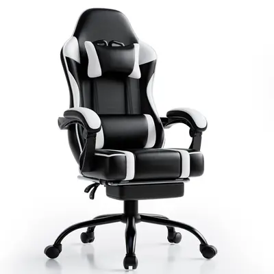 【Bellemave】Racing Video Backrest and Seat Height Recliner Gaming Office High Back Computer Ergonomic Adjustable Swivel Ch...