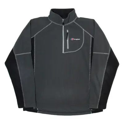 BERGHAUS Mens Sweatshirt Grey 1/4 Zip L