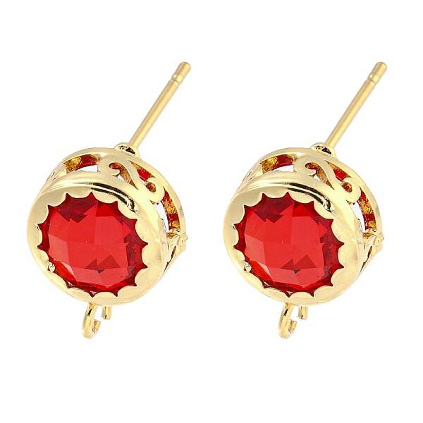 Bass Glass Stud Earring Findings