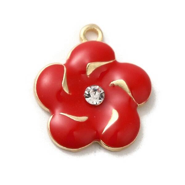 Flower Alloy Enamel Pendants