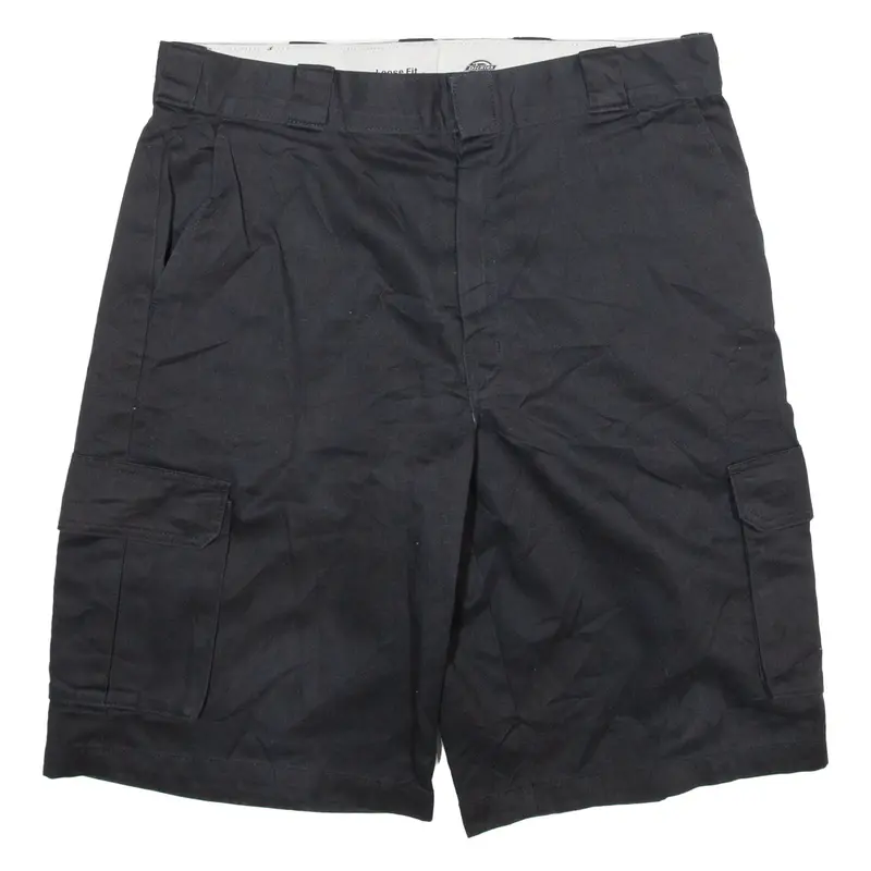 DICKIES Mens Cargo Shorts Black Loose L W36