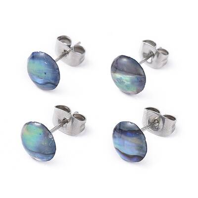 Natural Abalone Shell/Paua Shell Stud Earrings