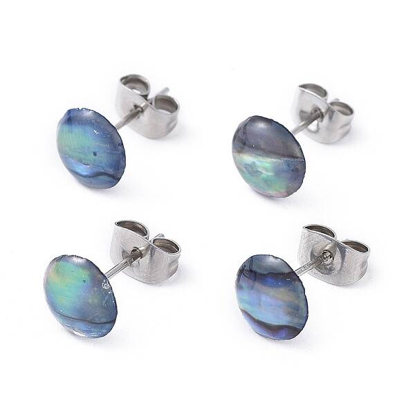 Natural Abalone Shell/Paua Shell Stud Earrings