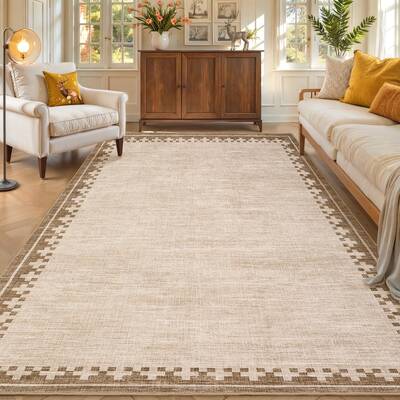 Garvee Washable Rug 5x7, Stain Resistant, Non-Shedding, Rubber Backing, Low Profile, Pet Friendly, Indoor Kitchen Hallway Car...
