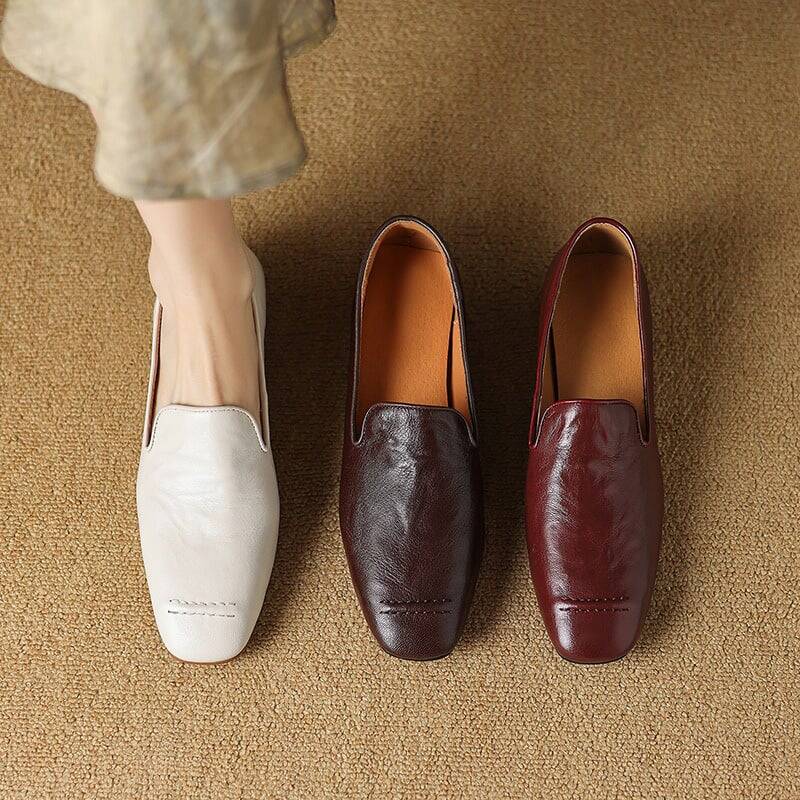 CHIKO Arleth Square Toe Block Heels Loafers Shoes