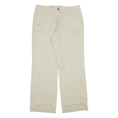 CECIL Mina Diamond Trousers Beige Regular Wide-Leg Womens W31 L32