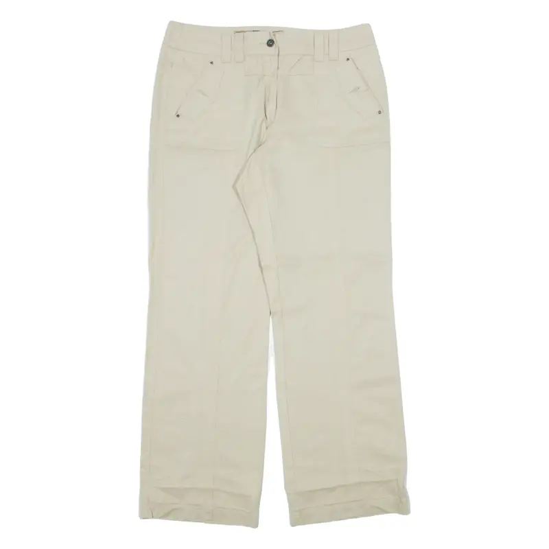 CECIL Mina Diamond Trousers Beige Regular Wide-Leg Womens W31 L32