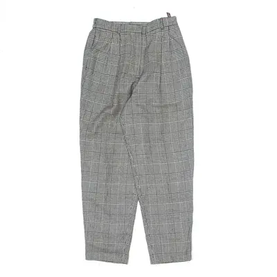 Houndstooth Check Black Trousers W26 L26