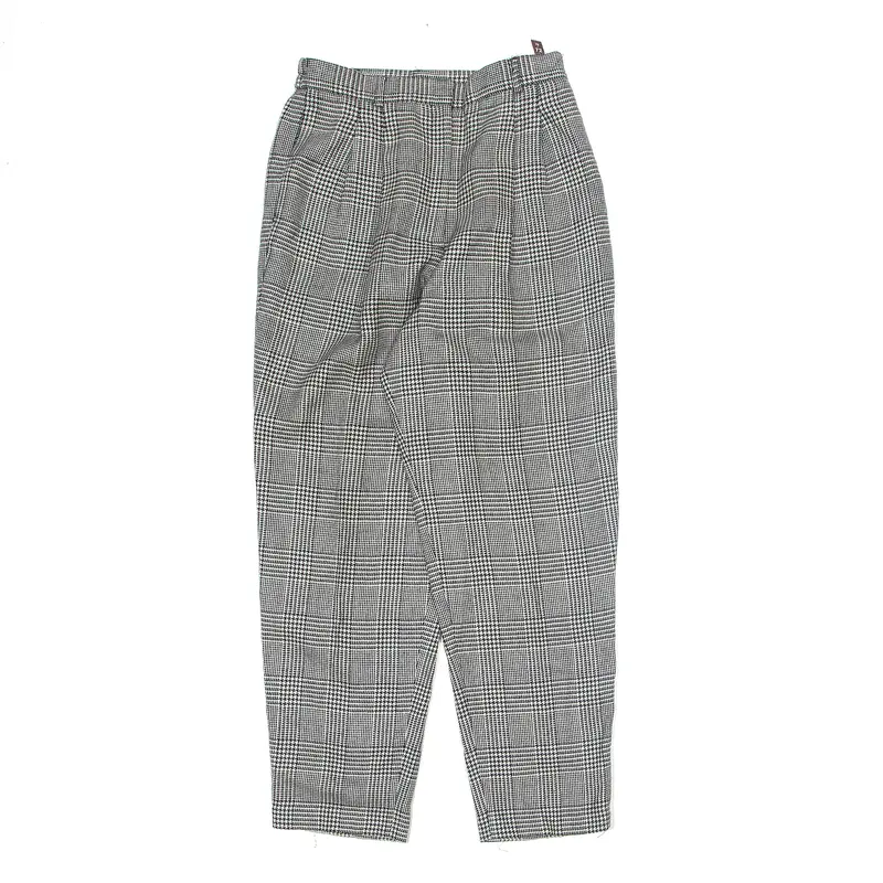 Houndstooth Check Black Trousers W26 L26