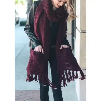 Bianca Pocket Tassel Scarf