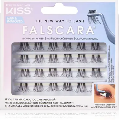 KISS Falscara Wisp Knotted False Eyelashes Natural Wispy Wisps 24 Pieces