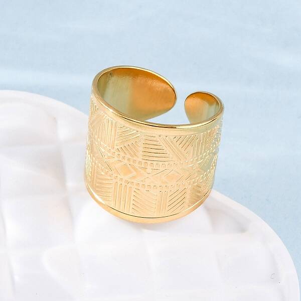 304 Stainless Steel Cuff Rings for Women