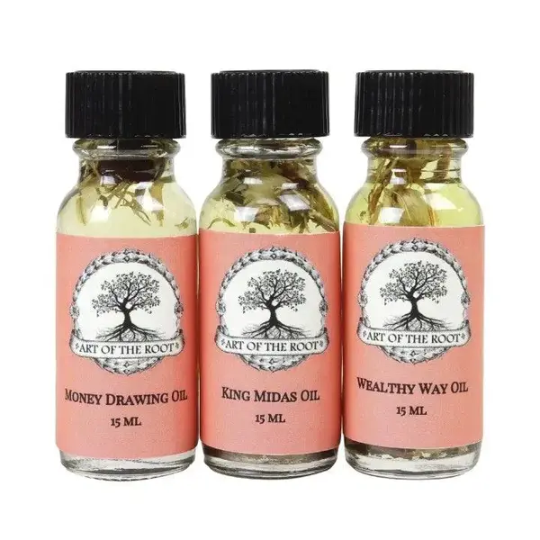 Money 3 OIL SET with Money Drawing, Wealthy Way & King Midas Oils (Wiccan Pagan Conjure) | Art Of The Root