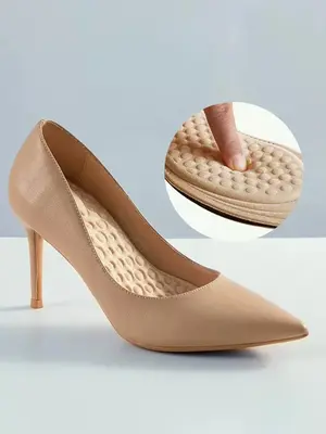 Women's Soft Shoes Insert, Breathable Sweat Absorption Anti-odor Thin Design Shoes Insert, Anti-skid Shoes Insert for High He...