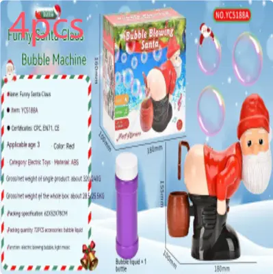 Electric Santa Claus Bubbles Machine | Color: Santa Claus Bubble Machine | quantity: 4PCS