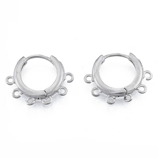 Tarnish Resistant 304 Stainless Steel Hoop Earrings Findings