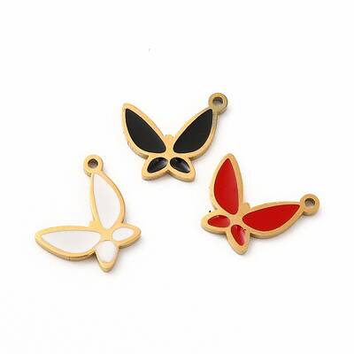 Ion Plating(IP) 304 Stainless Steel Enamel Pendants