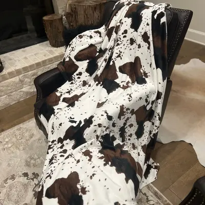 Z Solid Cow Lightweight Throw Blanket 78 x 90