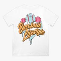 Youth and Adult Baseball Ice Cream Back Side Shirt, Baseball Drip Tee, Baseball Lifestyle Kids Clothes, Baseball Stuff For Bo...