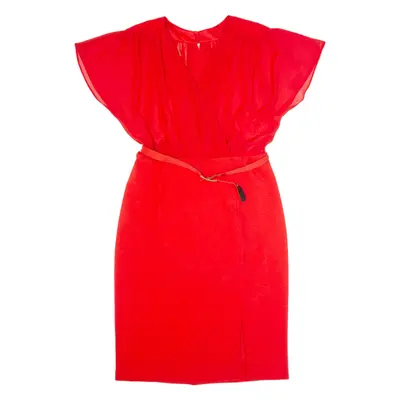 PHASE EIGHT Womens Pencil Dress Red Short Sleeve Knee Length UK 16
