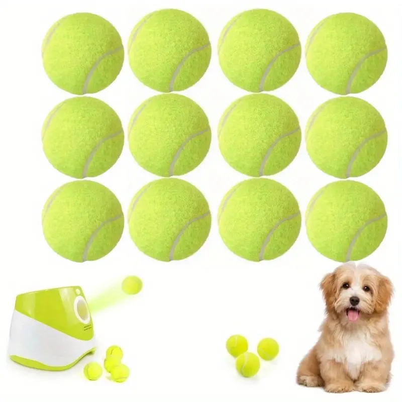 6/12 Pack Mini Tennis Balls for Pet Playing Fecth, 2 inch Dog Training Tennis Balls for Small Size Dogs, Interactive Dog Play...
