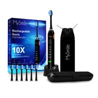 MySmile Elite Sonic Toothbrush Electric Toothbrush for Adults, 6 Brush Heads, Travel Case, 2 Minutes 5 Modes Smart Timer, Wat...