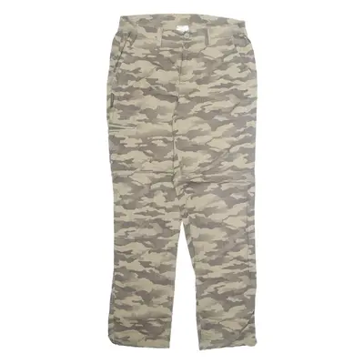 DECATHLON Camo Mens Trousers Green Regular Straight W32 L31