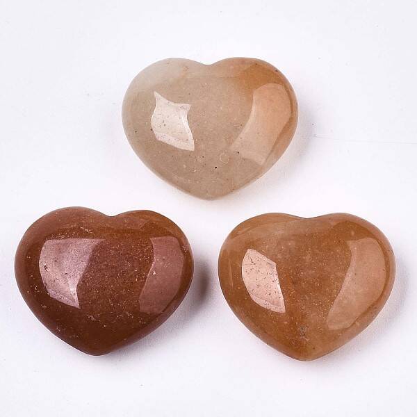 Natural Red Aventurine Heart Love Stone