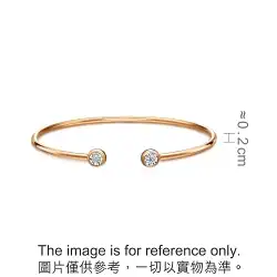 'Fantasy' 18K White & Red Gold Diamond Bangle