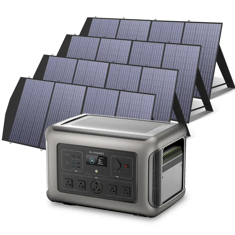 ALLPOWERS Solar Generator Kit 3200W Power Station 200W Solar Panel