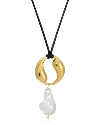 Spiral Drop Necklace | Metal Color: Gold