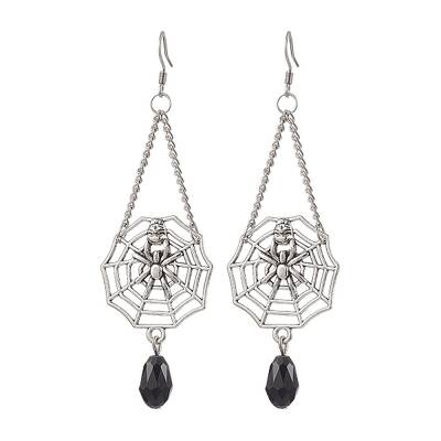 Halloween Themed Spider Alloy Dangle Earrings