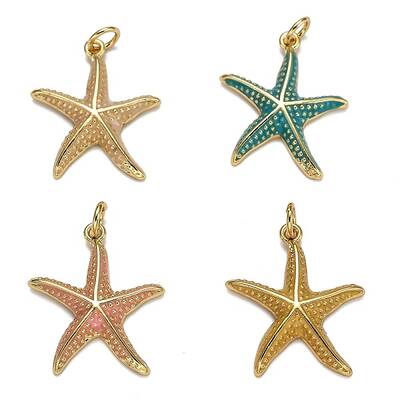 Brass Enamel Pendants