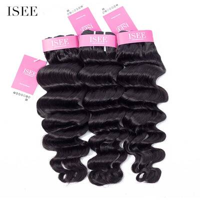ISEE HAIR 10A Grade 100% Human Virgin Hair Hollywood Wave Bundles Deal