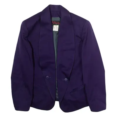 LOLITA LEMPICKA Womens Blazer Jacket Purple Wool 80s UK 12