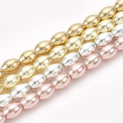 Electroplate Non-magnetic Synthetic Hematite Beads Strands
