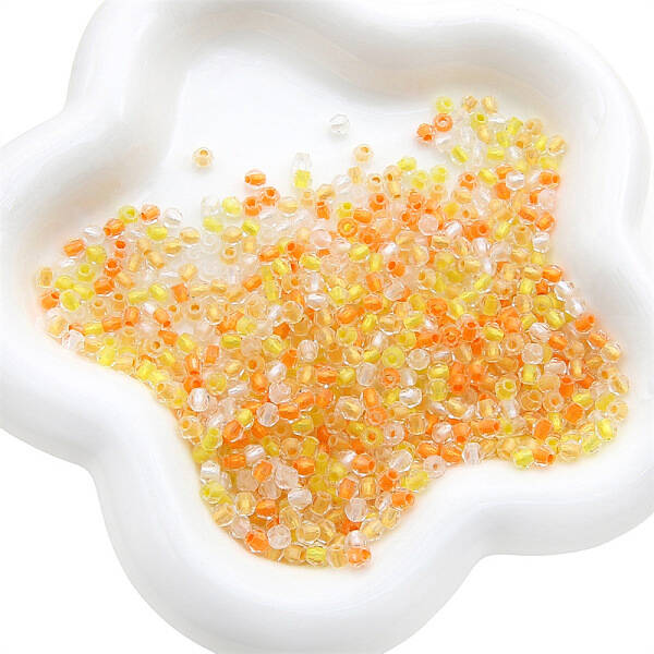 100Pcs Transparent Glass Beads