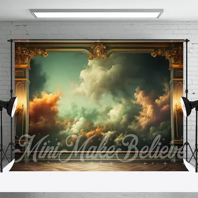 Luxurious Wall Colorful Cloud Painting Backdrop - Aperturee