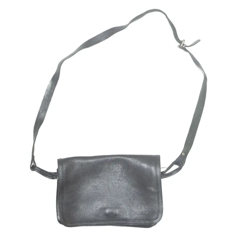 MABELLE Womens Shoulder Bag Black Leather